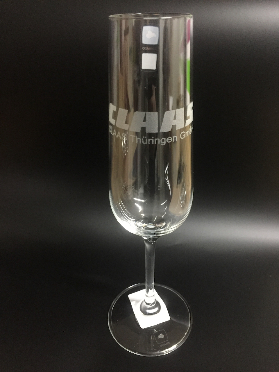 Graviertes Sektglas