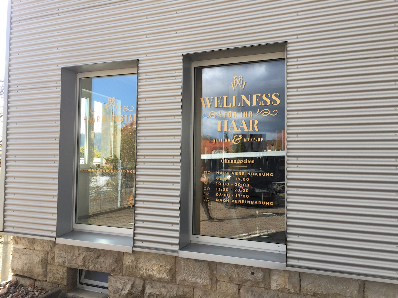Schaufensterbeschriftung Wellness-Studio
