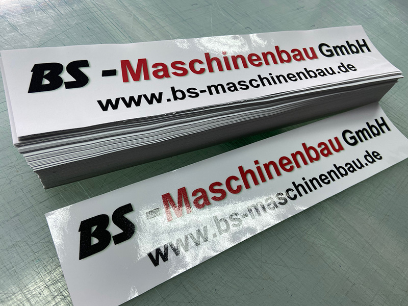 Bedruckte und geschnittene Klebefolien